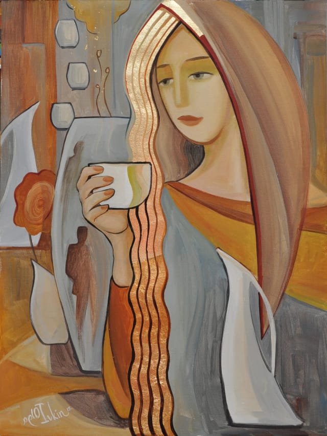 Coffee. Lost in thoughts