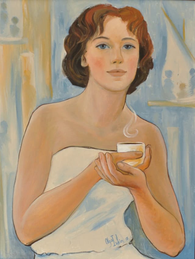 Coffee. Portrait of a woman