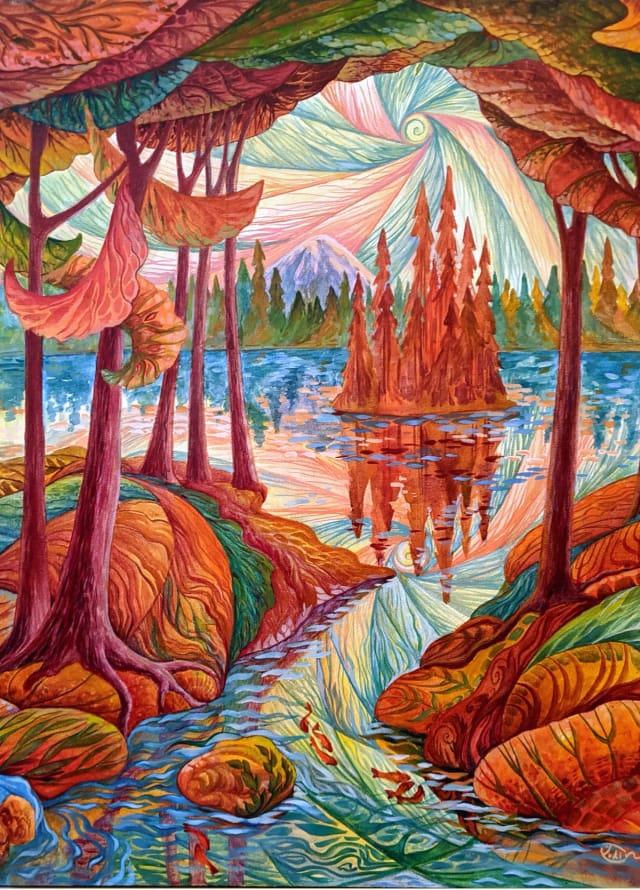 Autumn Lake Island