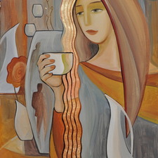 Coffee. Lost in thoughts 24x18 Sold. Print 8x10 is avalable