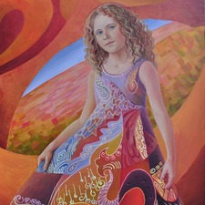 E Julia's portrait 40x30x1,5 acrylic on canvas