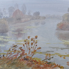 Commonwealth Lake Fog Oil 11x14