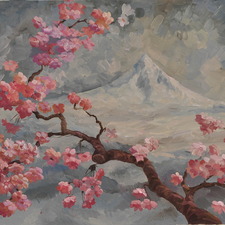 Sakura Tree Hood Acrylic 16x20