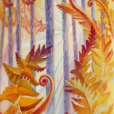 Mystical Ferns. 30"x15"x1,5" (c) OIvkin2