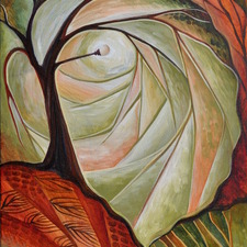 OlgaIvkinArt 3 Tree Light green 15x30 sold